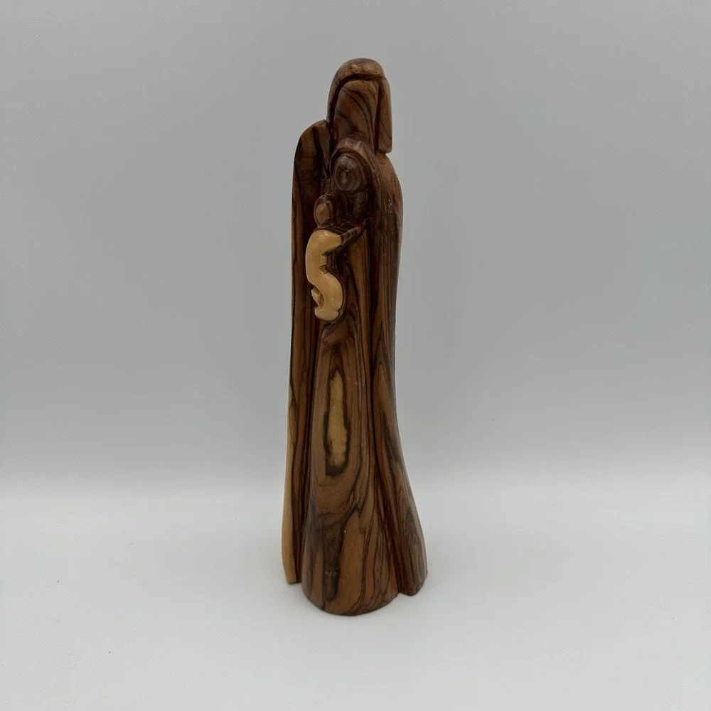 Holy Family‎ Hand Carved Olive Wood Baby Jesus Mary Joseph Statue Christmas